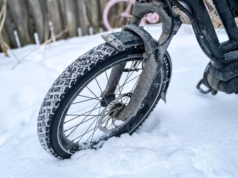 The Best Winter Bike Commuting Tire: Schwalbe Marathon Winter Plus Studded Tire Review