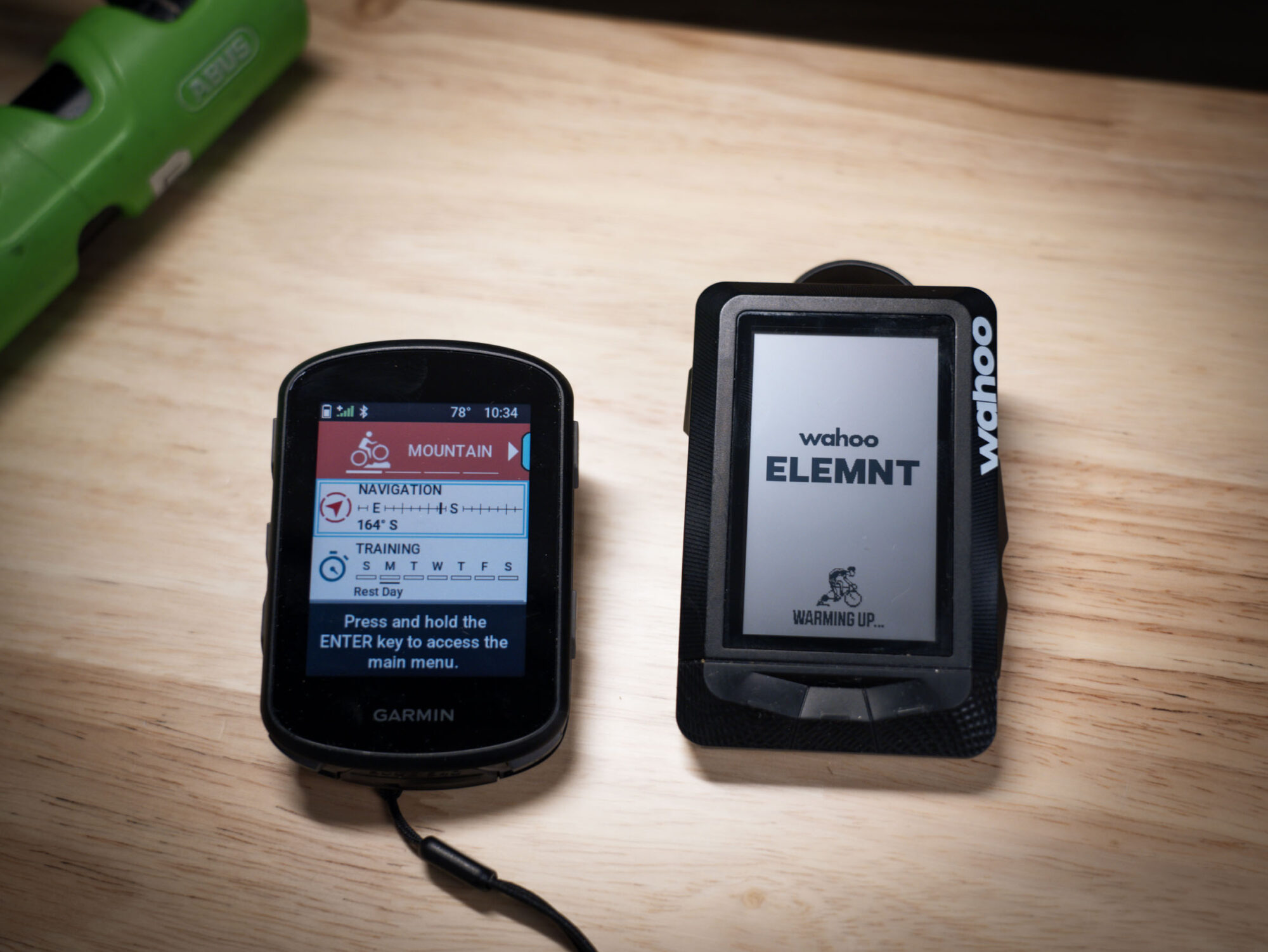 cycling gps computers from Garmin and Wahoo Fitness